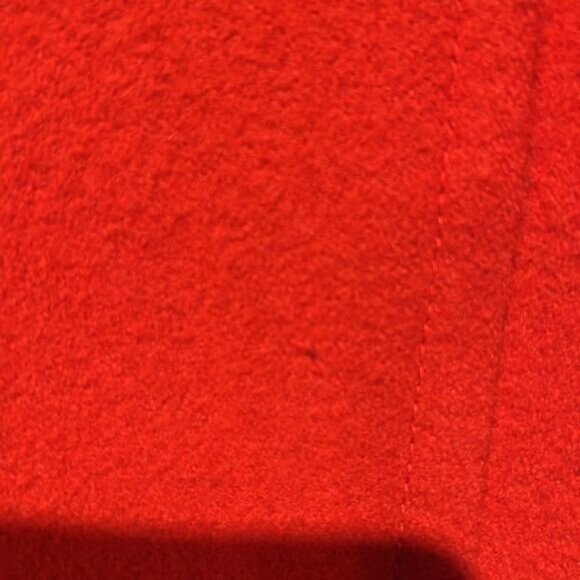 Giacca Red Wool Blend Double Breasted Pea Coat Size M - Picture 9 of 13
